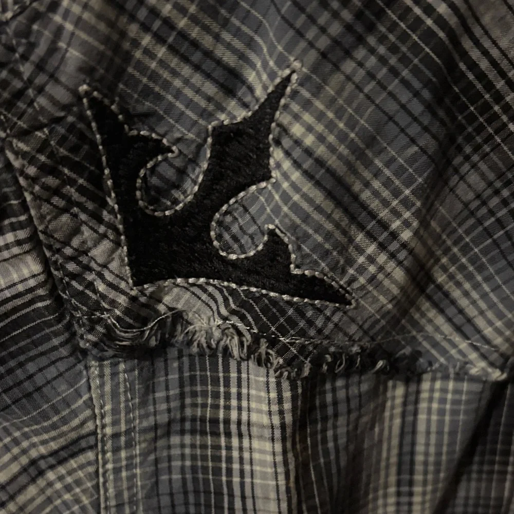 Rock 47 Men's Blue Plaid Casual Button Down Shirt - Picture 3 of 6